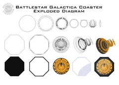 Battlestar Galactica Coaster Set