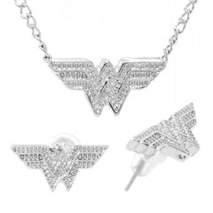 DC Comics Wonder Woman Caviar Necklace and Earring Set